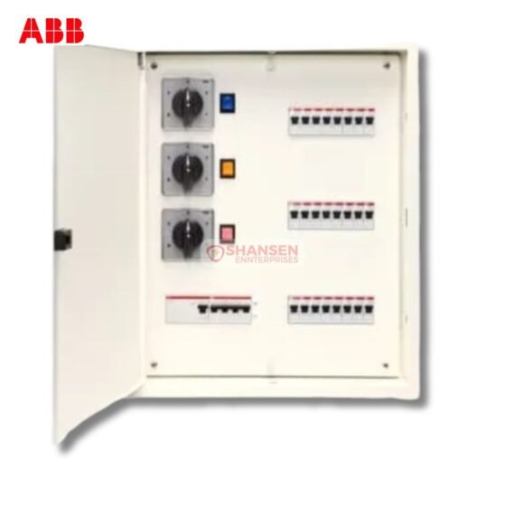 ABB SPVS M 4(63A) TPN Distribution Board with 4-Way Phase Selector and circuit breakers – supplied by Shansen Enterprises
