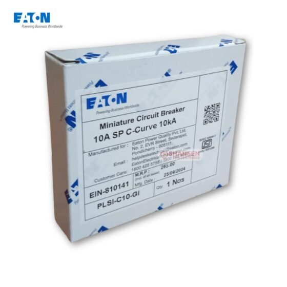 Eaton MCB 10A C-Curve 10kA packaging box with model and manufacturer details – EIN-810141