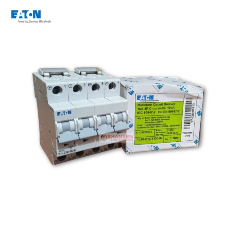Eaton PL10-C16/4-DC-IN 16A 4-Pole Miniature Circuit Breaker with original box – Shansen Enterprises