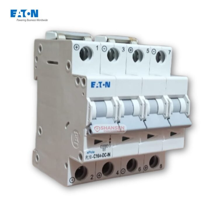 Eaton PL10-DC-IN Miniature Circuit Breaker 4-pole for DC applications – distributed by Shansen Enterprises