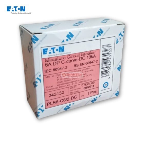 Eaton PLS6-C6/2-DC MCB 6A C-Curve DC 10kA Original Box Label