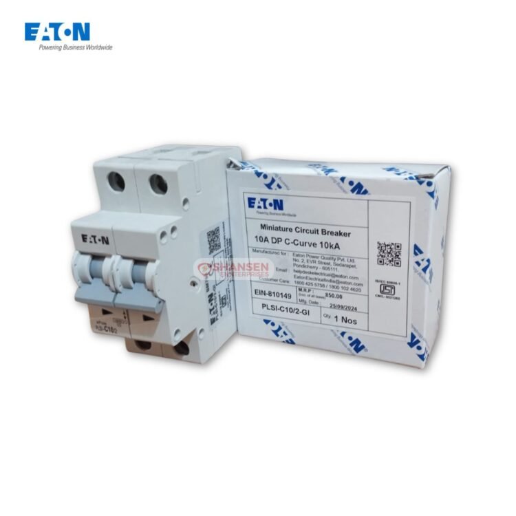 Eaton PLSI-C10/2-GI 10A Type C 2-Pole MCB with original box packaging – Shansen Enterprises