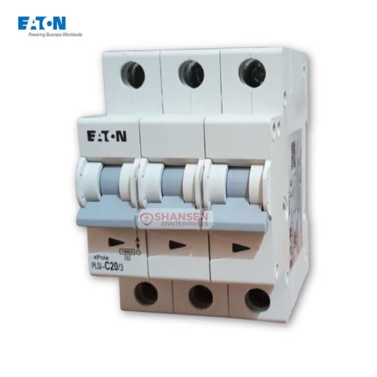Eaton PLSI-C20/3-GI 20A 3-Pole C-Curve 10kA MCB with Shansen Enterprises branding