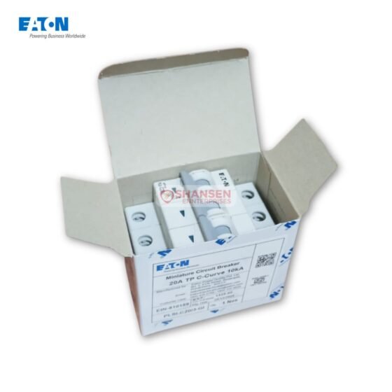 Eaton PLSI-C20/3-GI 20A 3-Pole MCB partially unpacked in original packaging from Shansen Enterprises