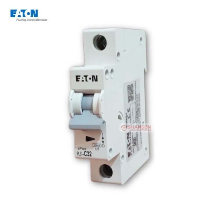 Eaton PLSI-C32-GI 32A C-curve single-pole miniature circuit breaker with 10 kA breaking capacity