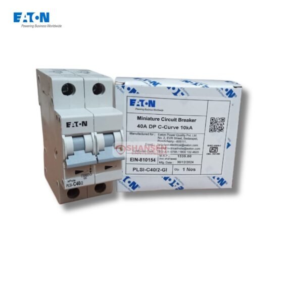 Eaton PLSI-C40/2-GI 40A 2 Pole MCB with original packaging and label details