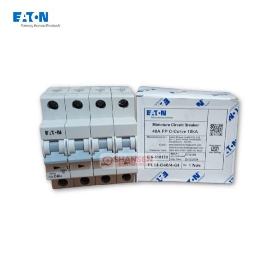 Eaton PLSI C40/4-GI 40A MCB with product packaging – Shansen Enterprises