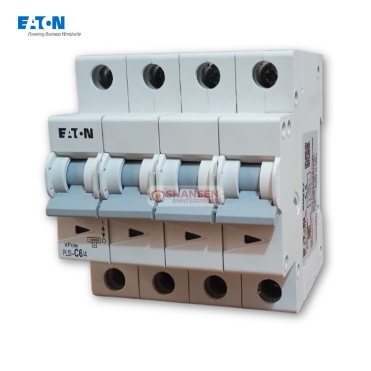 Eaton PLSI‑C6/4‑GI 4-pole 6A 10kA miniature circuit breaker for residential and commercial panels