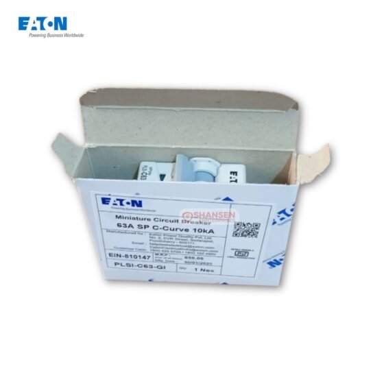 Unboxed Eaton PLSI-C63-GI 63A Single Pole MCB with visible labeling – Shansen Enterprises