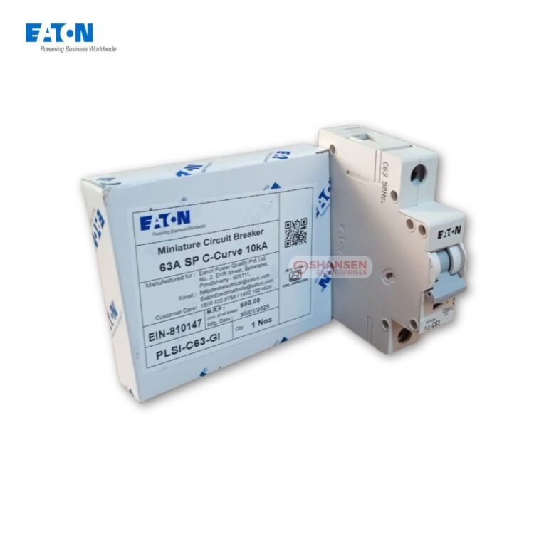 Eaton PLSI-C63-GI 63A Single Pole MCB with original box packaging – Shansen Enterprises