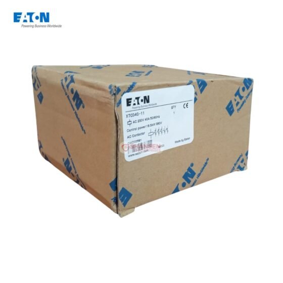original Package Eaton XTCD40-11 3-Pole AC Contactor with packaging box for motor control, available at Shansen Enterprises
