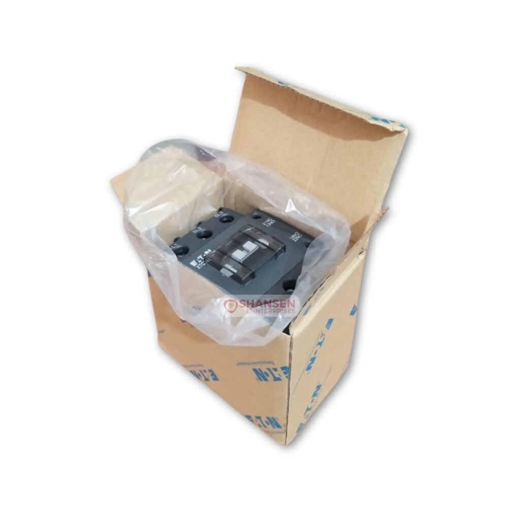 Eaton XTCD80‑11 power contactor in original packaging box with protective wrap – Shansen Enterprises