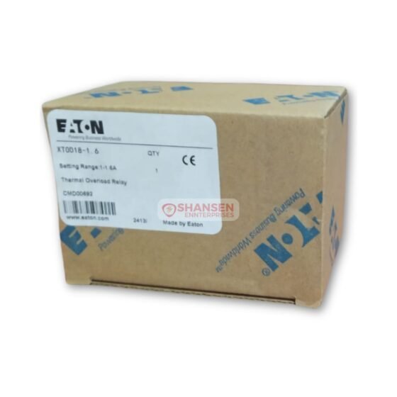 Eaton XTOD18‑1.6 thermal overload relay box with model label and CE marking