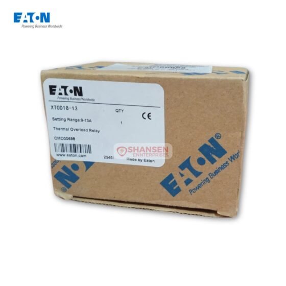Eaton XTOD18‑13 CMD00698 thermal overload relay packaging label with 9–13A setting
