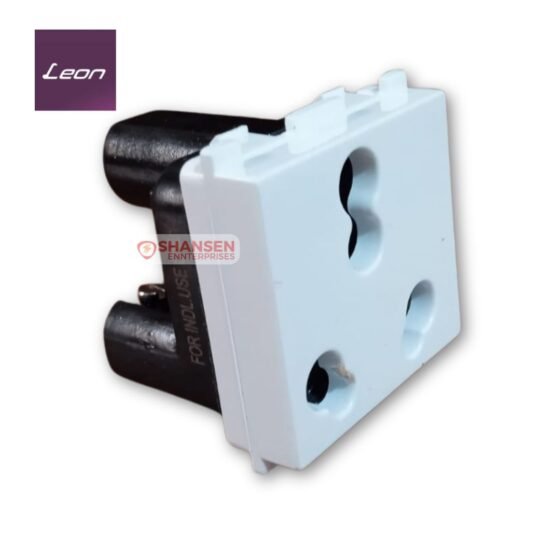 Leon SO-252 2 Module White Twin Socket 25A and 10A with Heavy Duty Bakelite Base