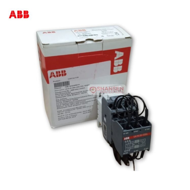 ABB UA16-30-10RA capacitor switching contactor with original box; 3-pole AC-6b with damping resistors, coil 220–230V 50Hz / 230–240V 60Hz