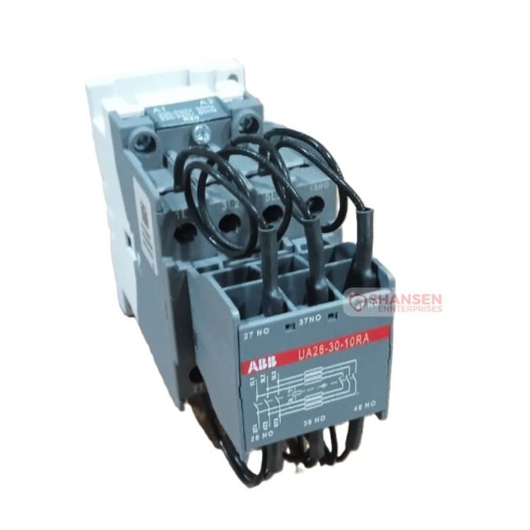 ABB UA26-30-10RA capacitor switching contactor with integrated damping resistors, 3-pole AC-6b, coil 220–230V 50Hz / 230–240V 60Hz