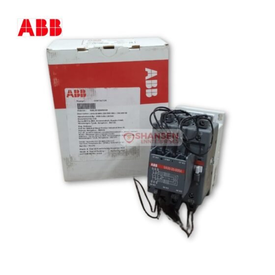 ABB UA50-30-00RA capacitor switching contactor with labeled ABB box packaging, available from Shansen Enterprises India