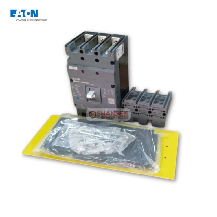 Eaton BZMX2E‑3‑AX100‑S08 MCCB 100A with accessory kit and frame, available at Shansen Enterprises