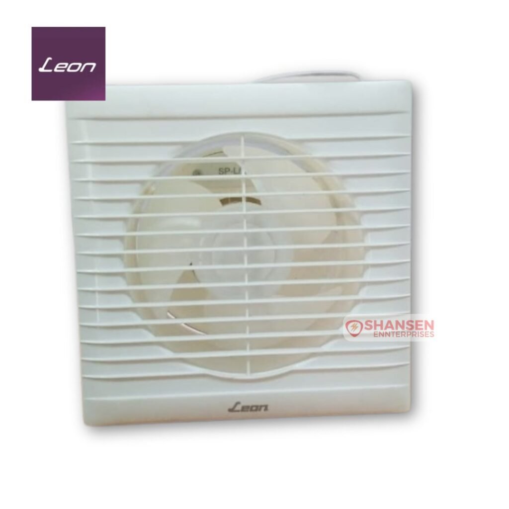 Leon Klassik 6" White Exhaust Fan Soundless & Stylish Bathroom Ventilation