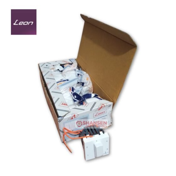 Bulk box of Leon SDM 2 step type fan regulators with multiple units packed in original branding