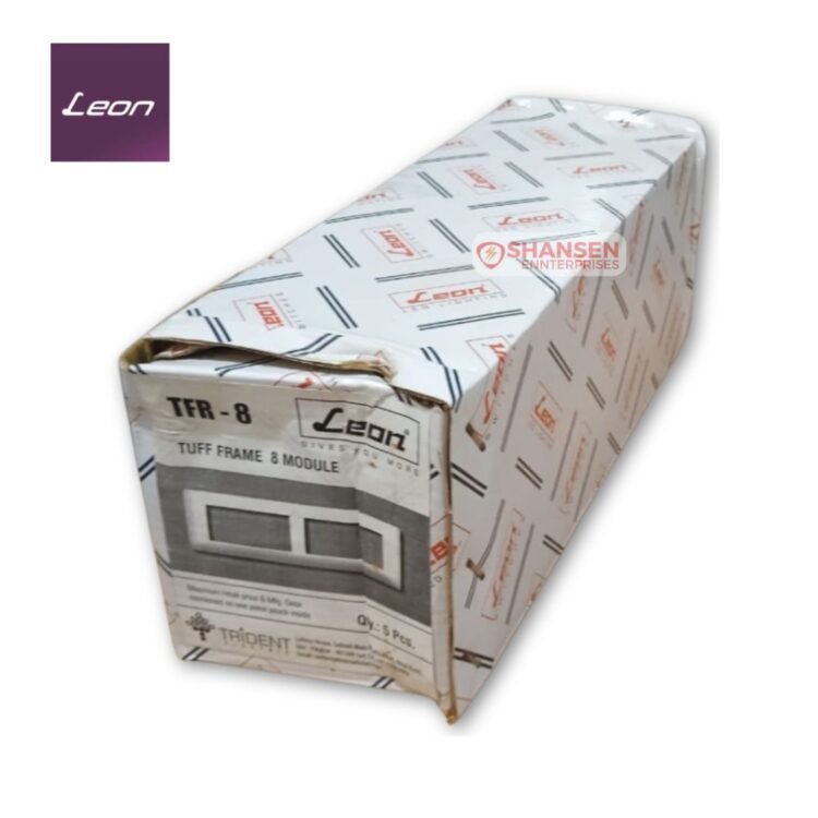 Leon TFR-8 Tuff Frame 8 Module White Cover Plate original box packaging by Shansen Enterprises