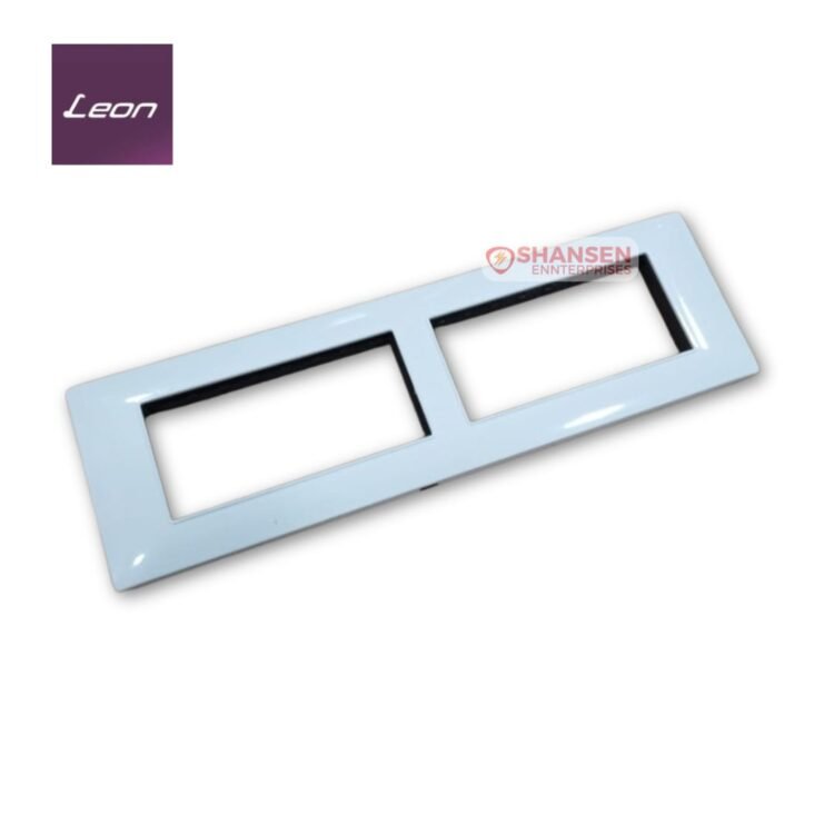 Leon TFR-8 Tuff Frame 8 Module White Cover Plate by Shansen Enterprises, made in India