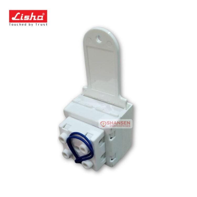 Rear view of Lisha 2-Module 32A Double Pole Switch showing wiring terminals, available at Shansen Enterprises