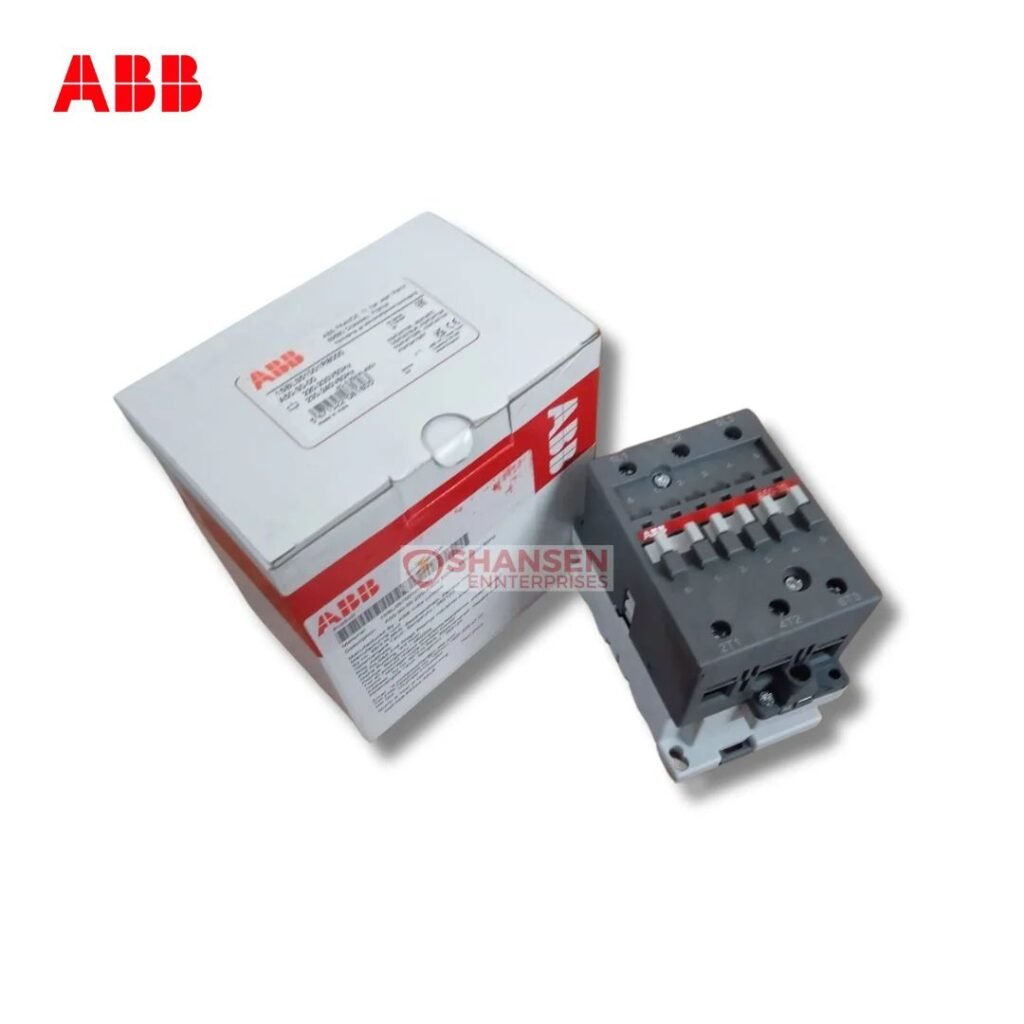 ABB A50-30-00 A-series 3-pole contactor with ABB box, AC coil 220–230V 50Hz / 230–240V 60Hz, supplied by Shansen Enterprises