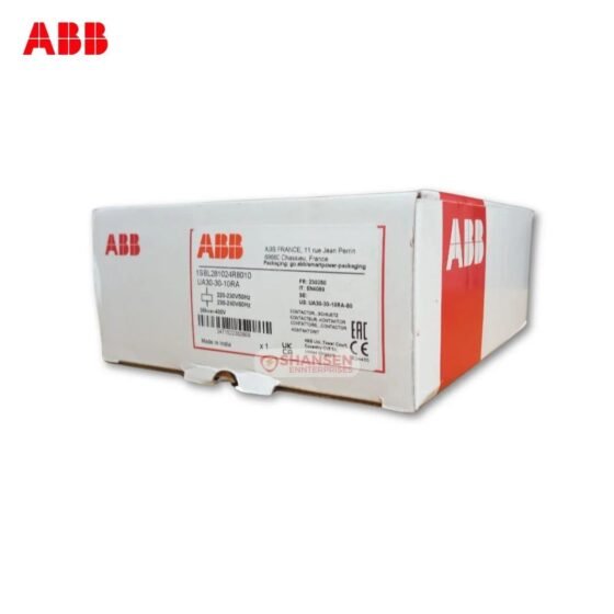 ABB UA30-30-10RA 3-pole contactor original ABB box packaging — genuine ABB product supplied by Shansen Enterprises authorized channel partner Coimbatore India