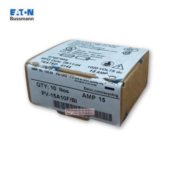 Eaton Bussmann PV-15A10F photovoltaic fuse box pack of 10 – 15A 1000VDC Class gPV | Authorized Eaton Channel Partner India