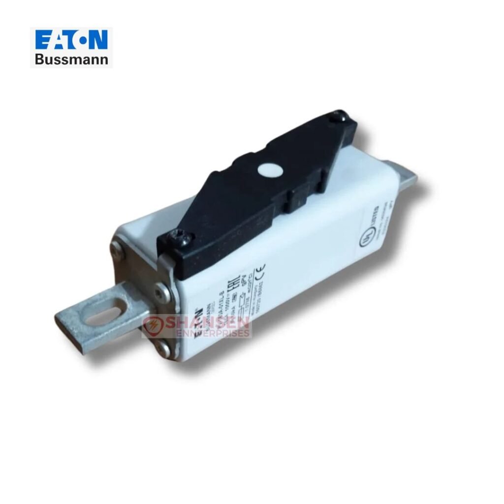 Eaton Bussmann PV-160A-01XL-B photovoltaic gPV fuse, 160A 1000V DC, ceramic body with blade terminals and indicator β Shansen Enterprises