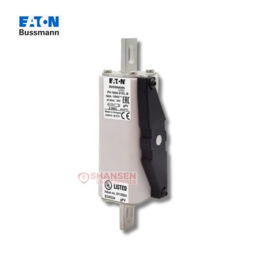Eaton Bussmann PV-160A-01XL-B photovoltaic gPV fuse, 160A 1000V DC, ceramic body with blade terminals and indicator – Shansen Enterprises