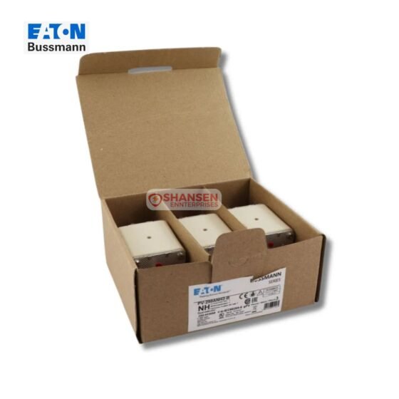 Pack of three Eaton Bussmann PV-200ANH1 photovoltaic NH1 fuses (200A, 1000V DC) in original carton - Shansen Enterprises authorized channel partner