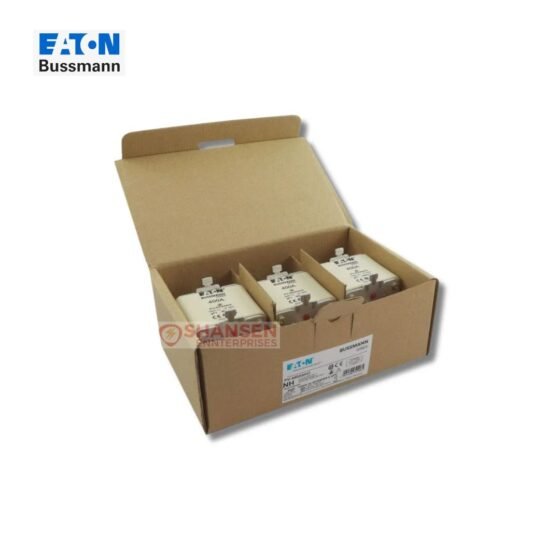 Box of three Eaton Bussmann PV-400ANH3 photovoltaic fuses (400A, 1000Vdc) in original packaging — Shansen Enterprises authorized channel partner
