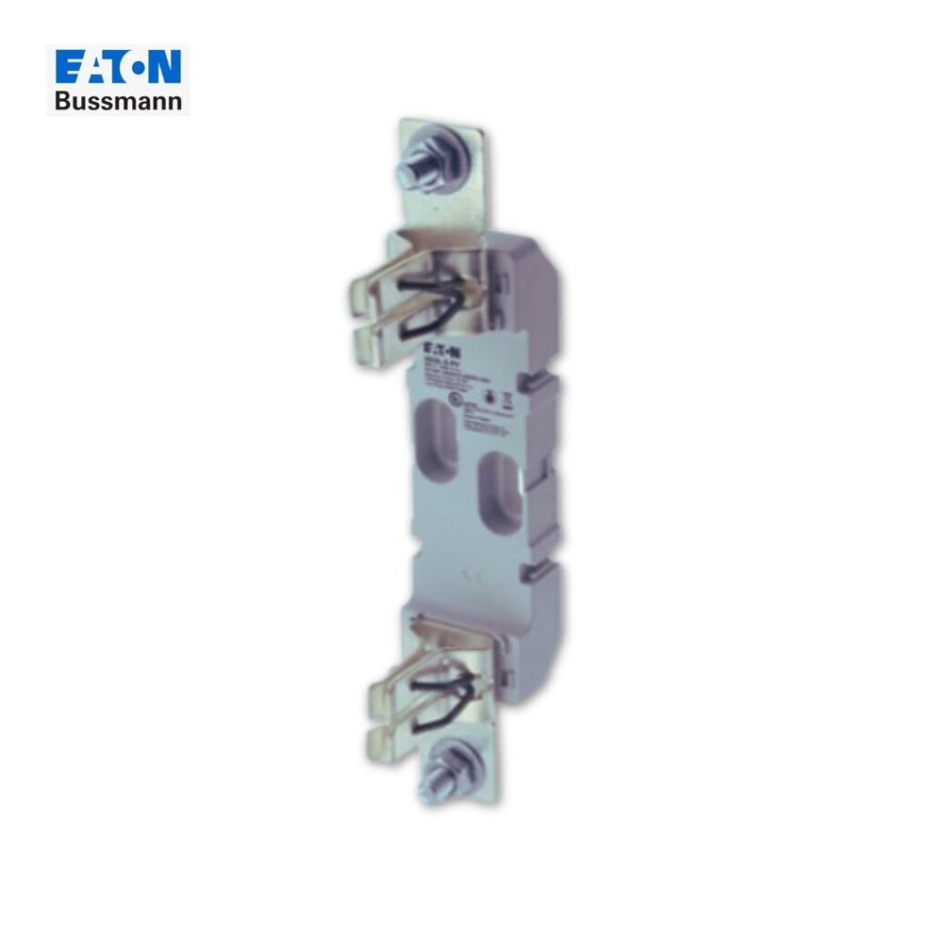 Eaton Bussmann SD3L-S-PV fuse base — 500A 1500V DC single-pole photovoltaic fuse holder (size 3L). Available via Shansen Enterprises, authorized channel partner