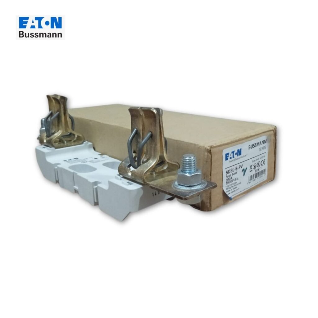 Eaton Bussmann SD3L-S-PV fuse base 500A 1500V DC single-pole for photovoltaic size 3L fuses — available from Shansen Enterprises (authorized channel partner)