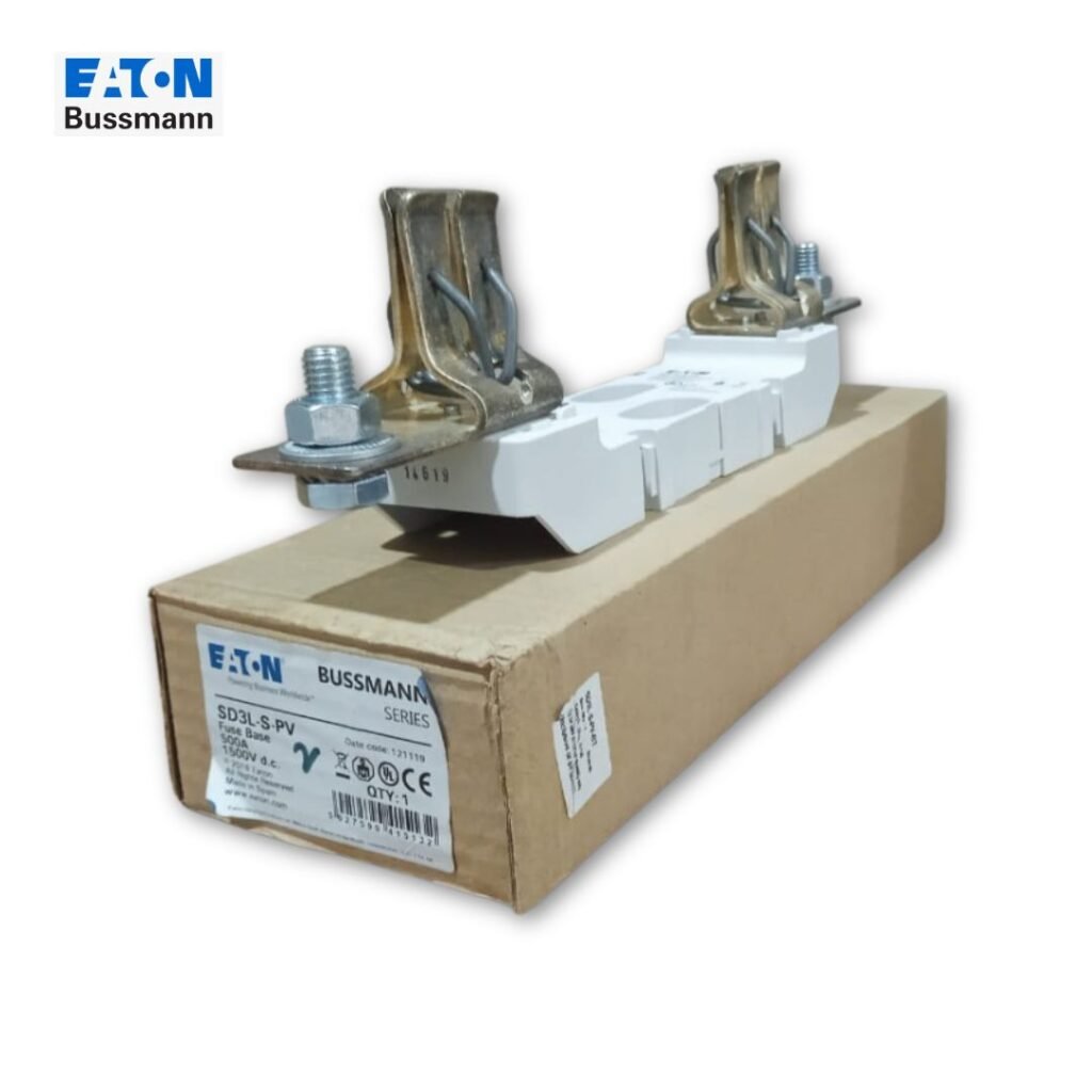 Eaton Bussmann SD3L-S-PV fuse base, 500A 1500V DC single-pole photovoltaic fuse holder for solar combiner boxes