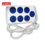 Lisha FUTURA 6A Power Strip Extension Board 4 International Sockets 6+1 Master/Individual Switches, 2m Cable, Indicators image 1