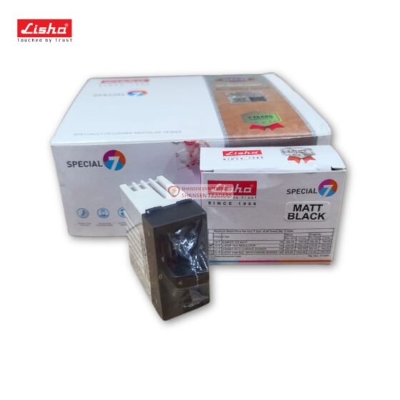 Lisha Matt Black 4 Step Fan Regulator 1 Module Special 7 Range with 3 Year Warranty