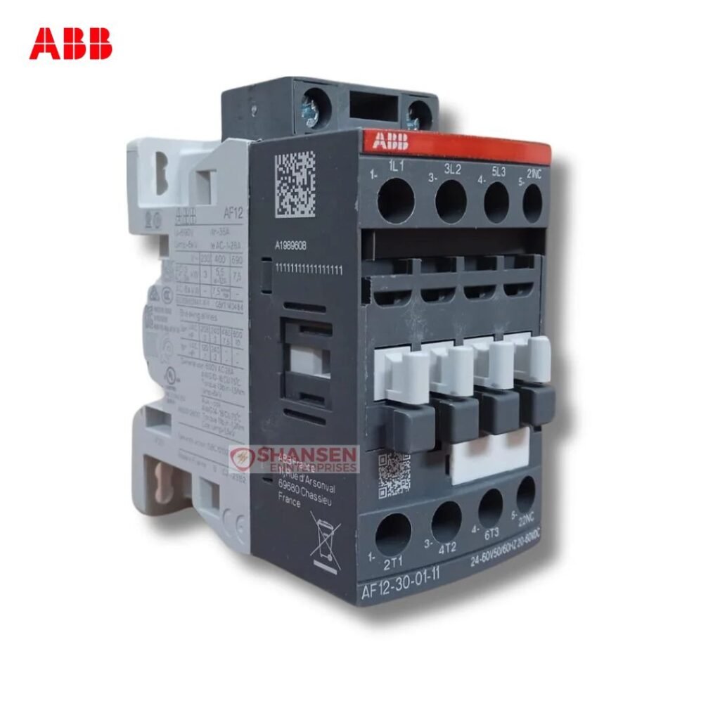 ABB AF12-30-01-11 Contactor 24–60V AC/DC 3 Pole 5.5kW | Shansen Enterprises India