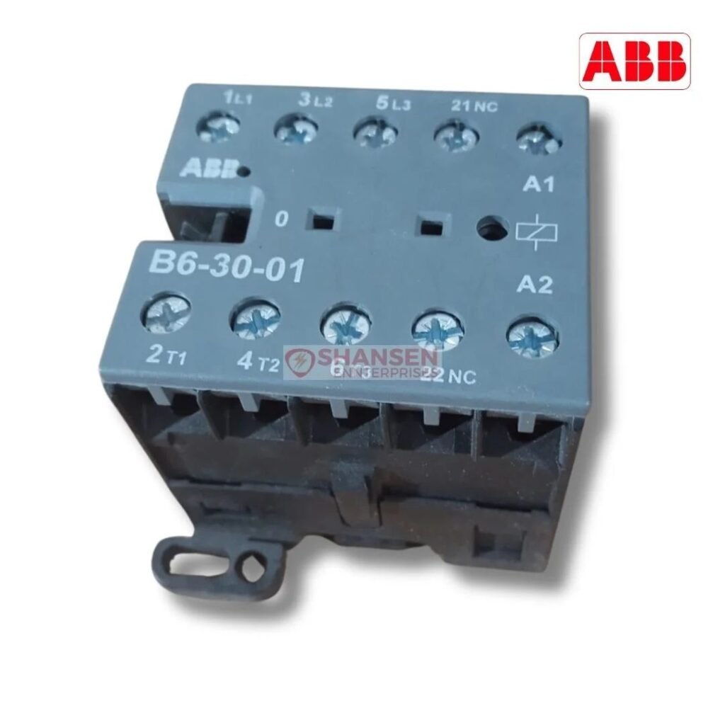 ABB B6-30-01-01 Mini Contactor, 24 V AC, 3 NO + 1 NC, Screw Terminals