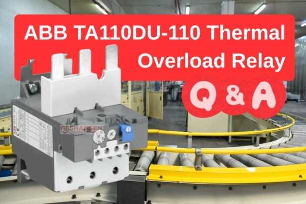 abb ta110du-110 thermal overload relay faq image showing relay and q&a for engineers; 80–110a overload relay, trip class 10a, available at shansen enterprises india