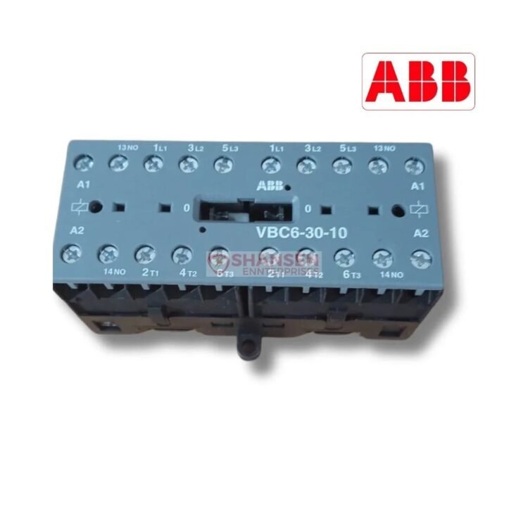 ABB VBC6-30-10 Mini Reversing Contactor 24V DC 3NO screw terminals โ compact 3 pole contactor by Shansen Enterprises India