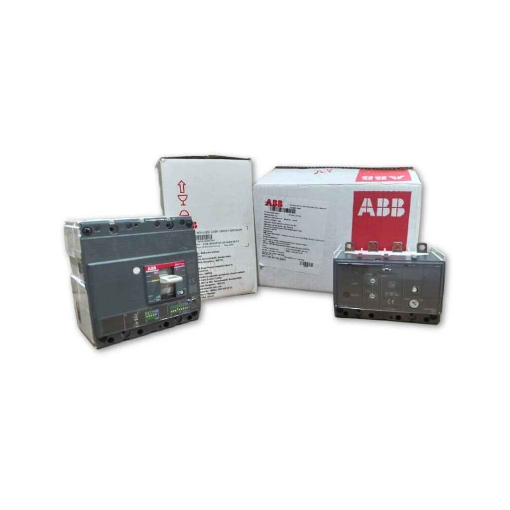 ABB XT2N-160 Ekip DIP LIG 63A 4-Pole MCCB with accessory unit and original ABB box — SACE Tmax XT series supplied by Shansen Enterprises India