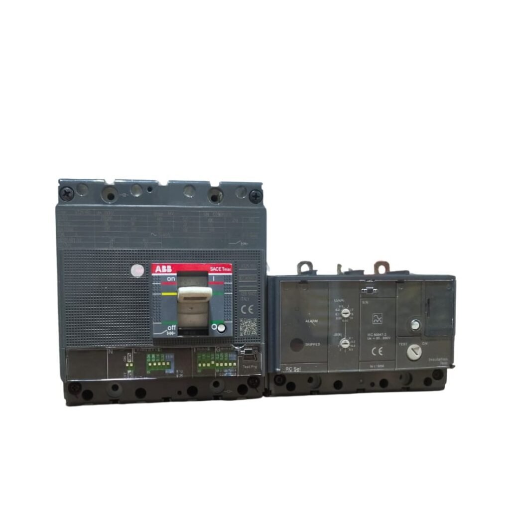 ABB XT2N-160 Ekip DIP LIG 63A 4P MCCB with RC accessory unit — SACE Tmax XT series molded case circuit breaker supplied by Shansen Enterprises