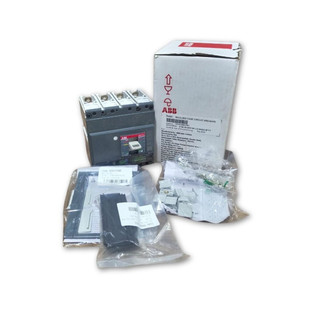 ABB XT2N-160 Ekip DIP LIG 63A 4P MCCB with accessory pack and original ABB box — SACE Tmax XT series, supplied by Shansen Enterprises India