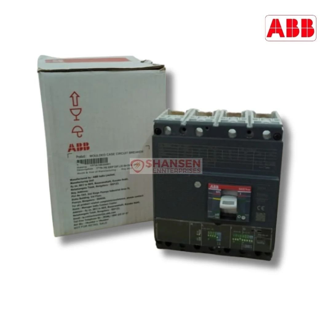 ABB XT4N 250 Ekip Dip LS/I 4P MCCB beside its original packaging — 250A moulded case circuit breaker