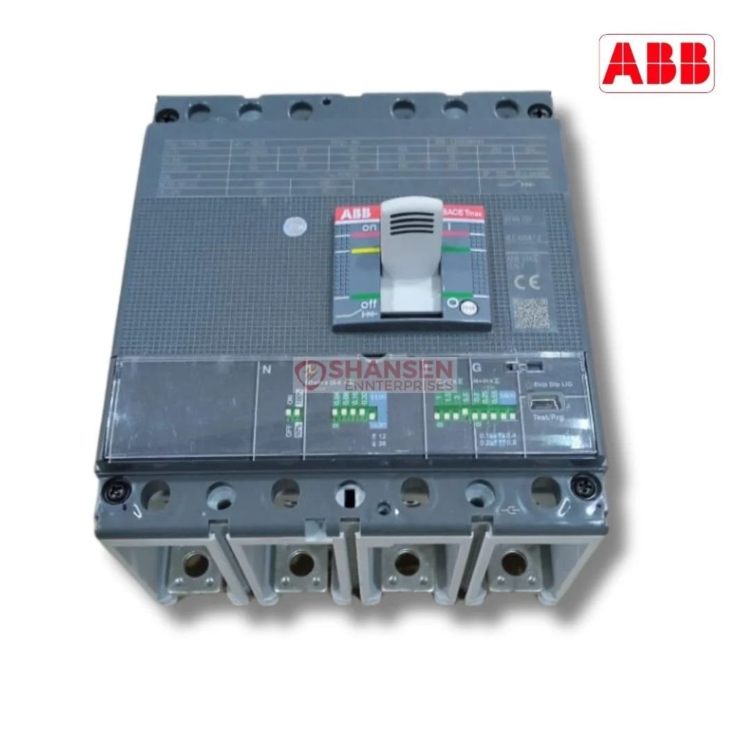 Close-up view of ABB XT4N 250 Ekip Dip LS/I 4 Pole MCCB – moulded case circuit breaker