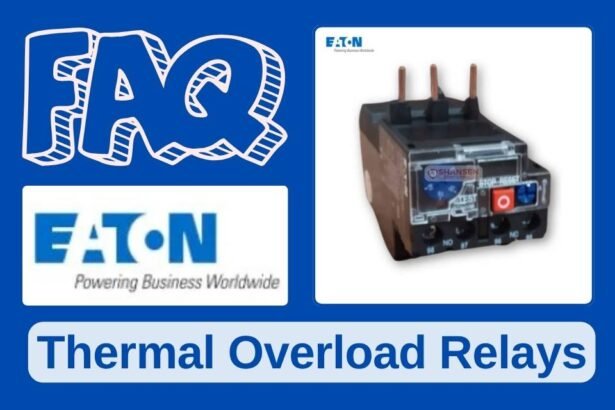 FAQ: Eaton Thermal Overload Relays — product photo of XTOD series relay, Eaton logo and Shansen Enterprises branding for authorised channel partner in Coimbatore